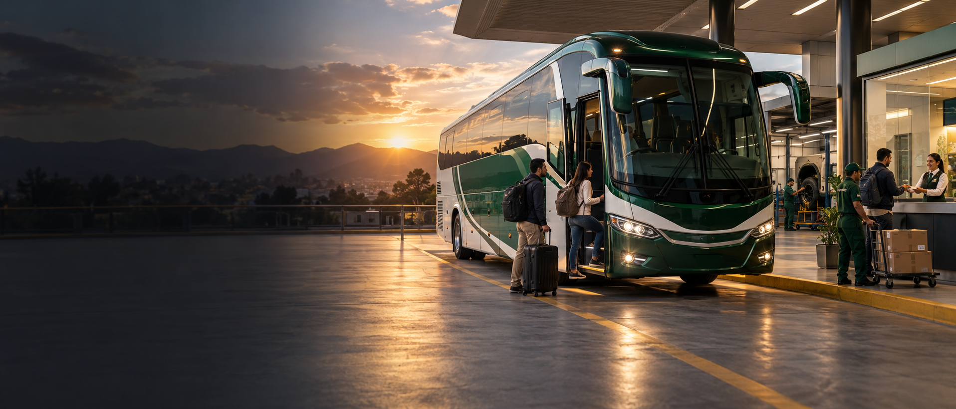 Autobús interprovincial y servicios para pasajeros y encomiendas